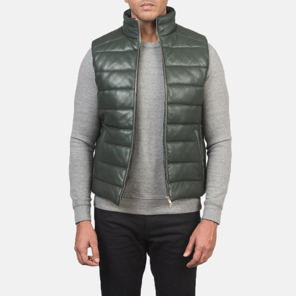 Reeves Leather Puffer Vest